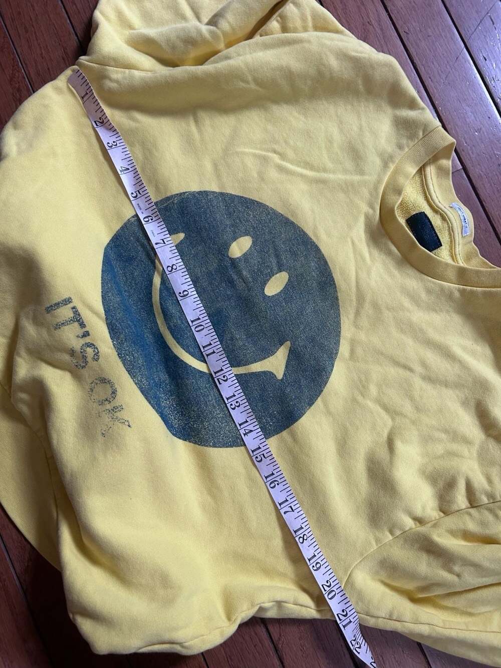 MOTHER Yellow Smiley Graphic Crewneck Sweatshirt - Picture 4 of 4